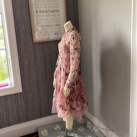 kate spade Pink Floral Long Sleeve Dress - Picture 3 of 6